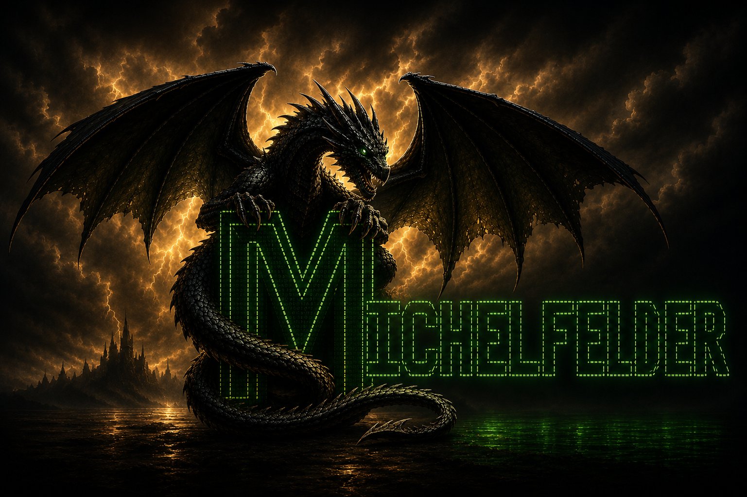 MICHELFELDER – ein Drache haelt die Schrift